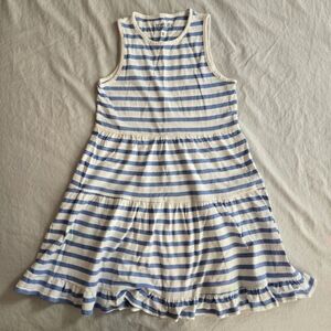 Crewcuts Girls Sleeveless Summer Dress Blue & White Nautical Stripe 8